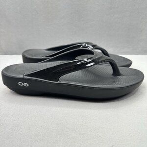 OOFOS OOlala Womens Size 9 Sandals Black Recovery Lightweight Sport Slides